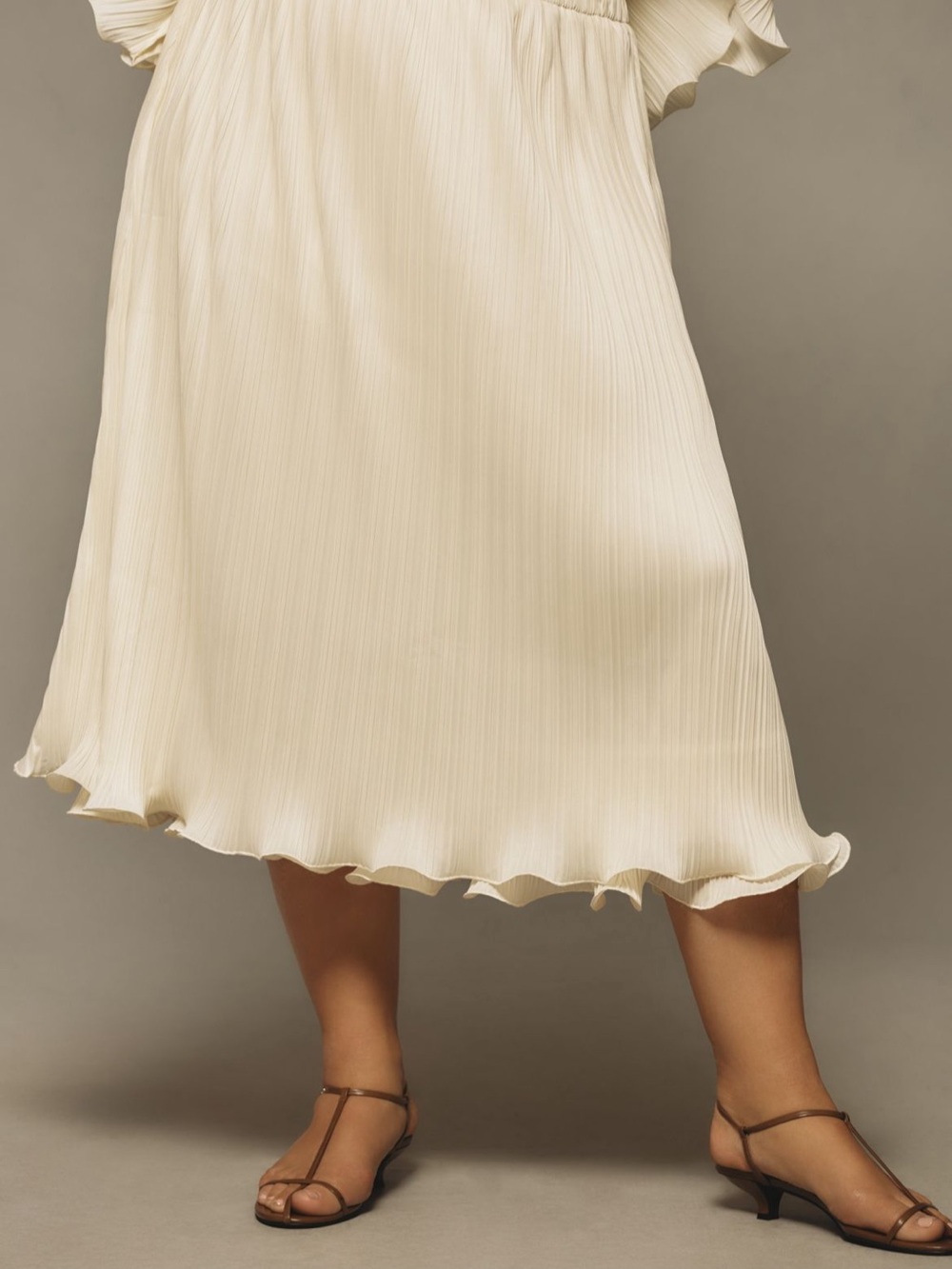 Anthropologie Pleated Midi Skirt